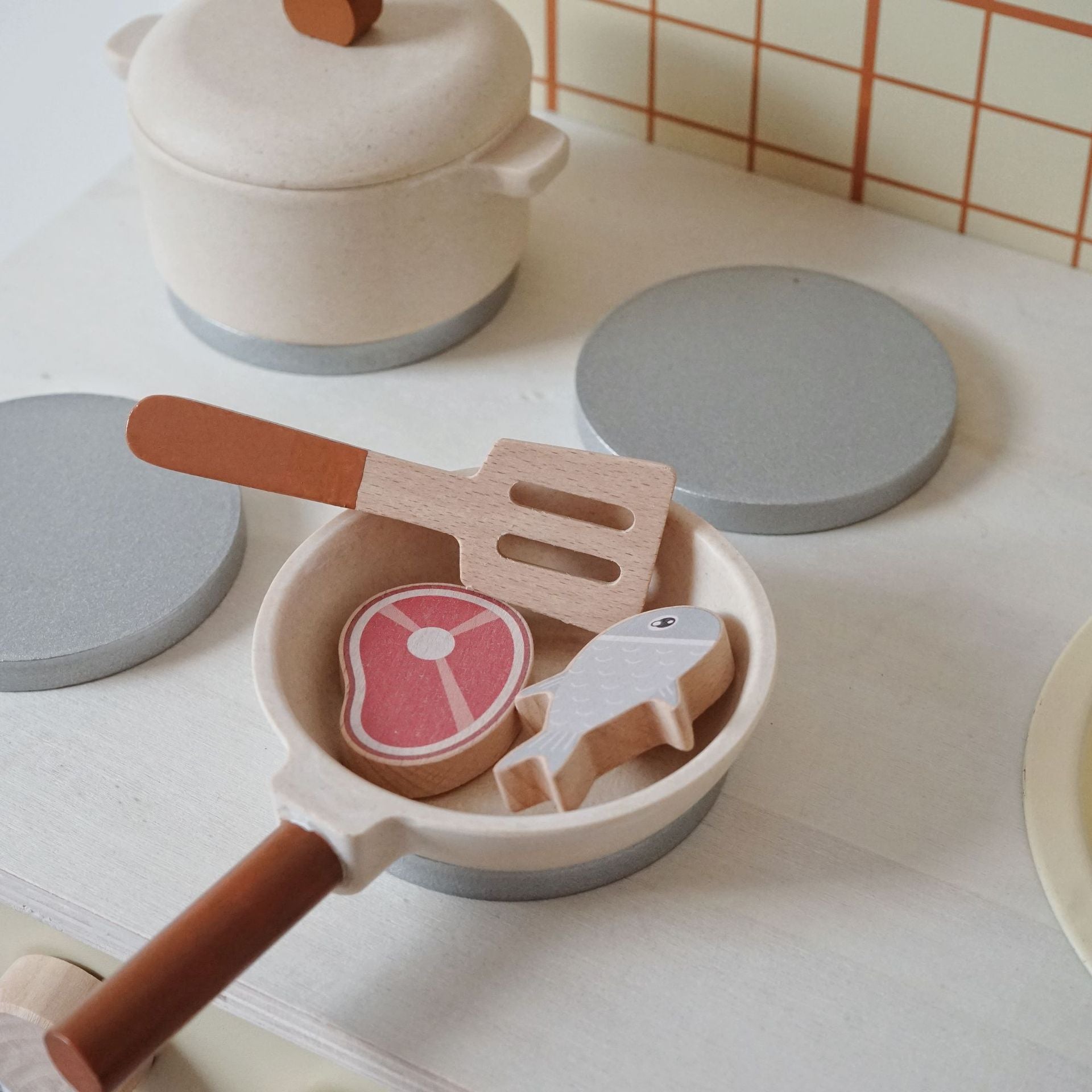 Wooden Kitchen Play Set