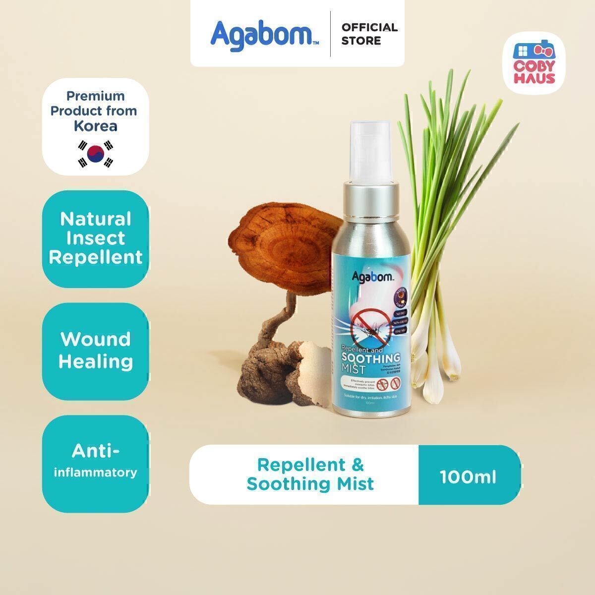 Agabom Tiger Milk Mushroom Repellent and Soothing Mist (100ml/Bottle)