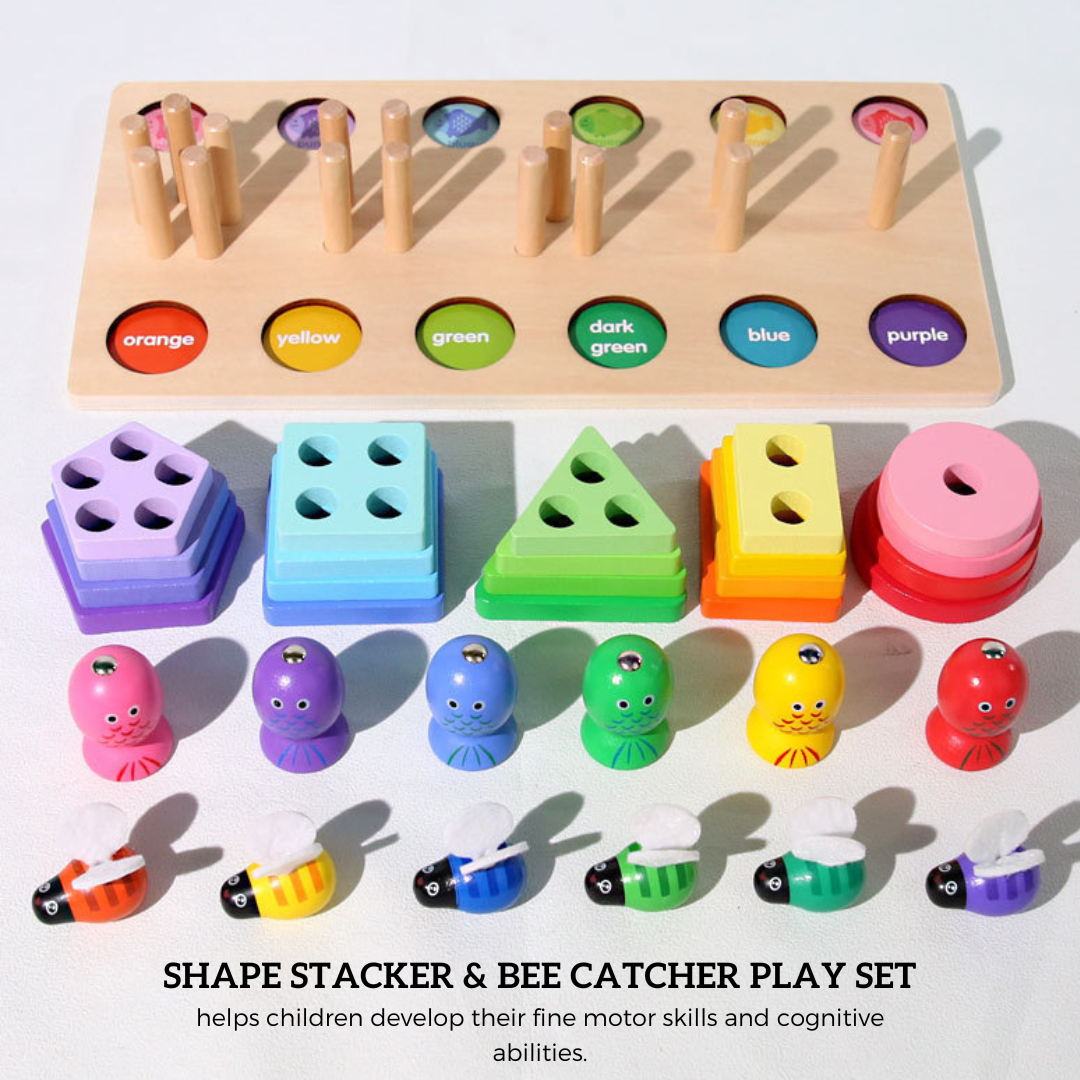 Shape Stacker & Bee Catcher Play Set