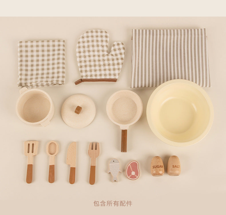 Wooden Kitchen Play Set