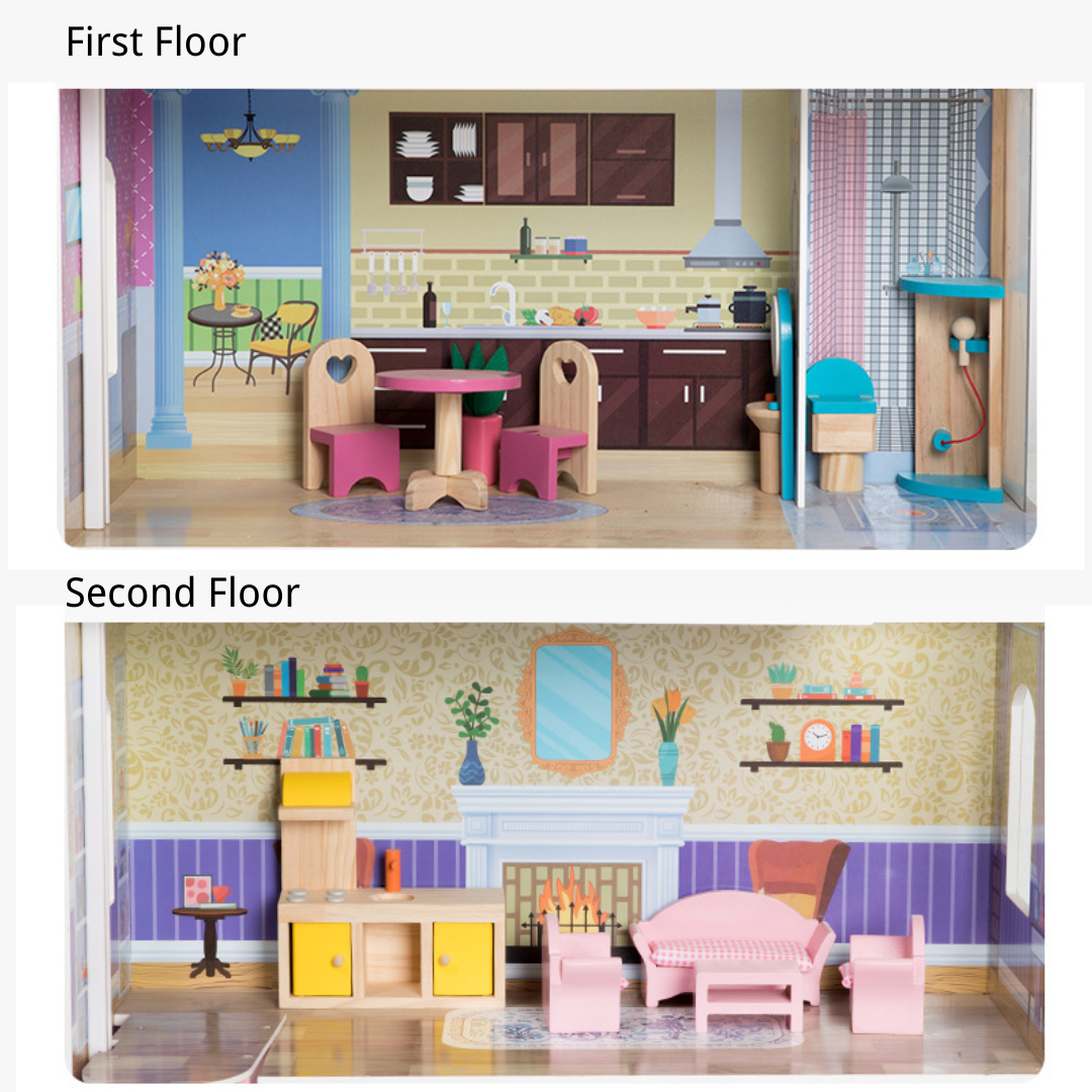 115cm Large Korean-Style Dollhouse