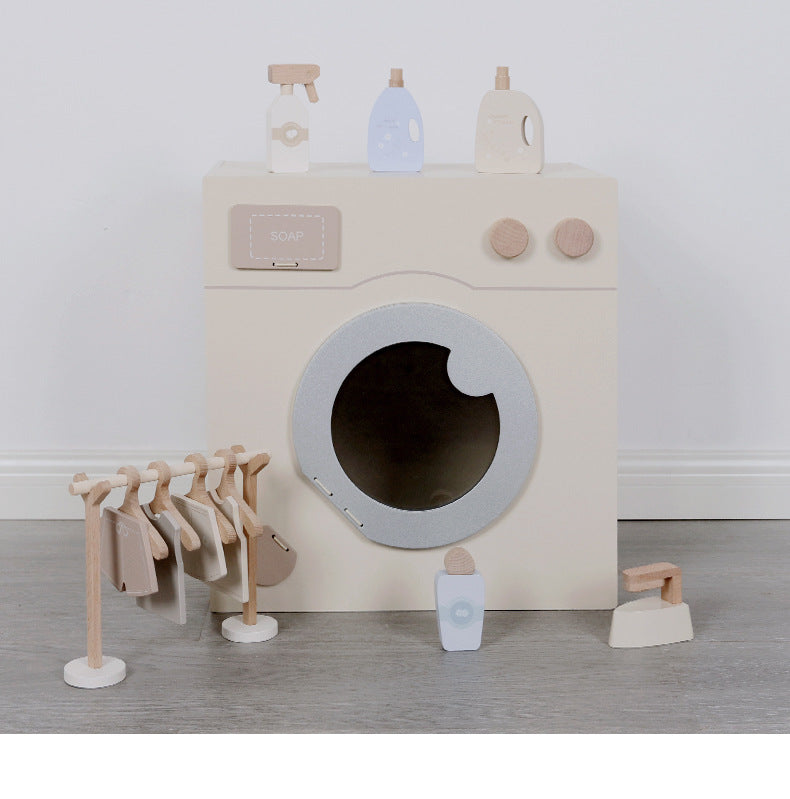 Wooden Washing Machine Toy Set