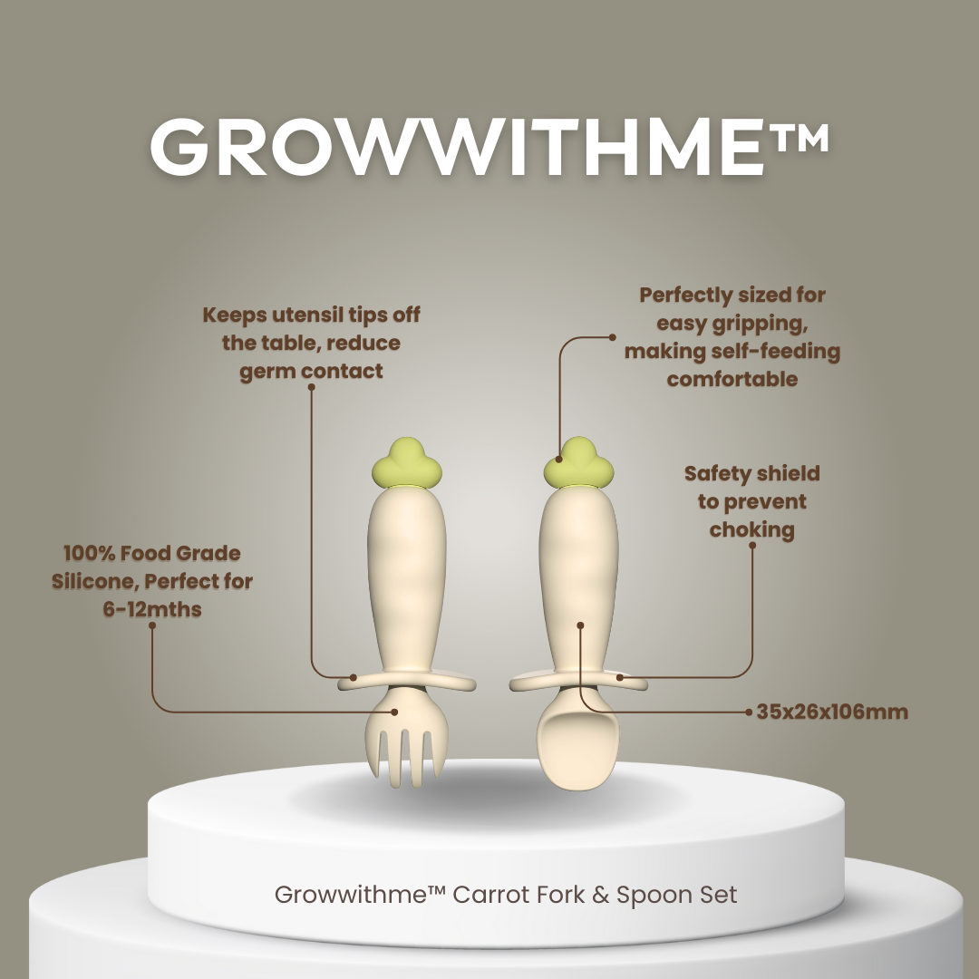 Growwithme™ Silicone Fork and Spoon Set (6-12m)