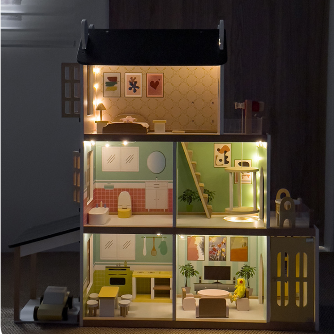 82.5cm Deluxe Light-Up Dollhouse