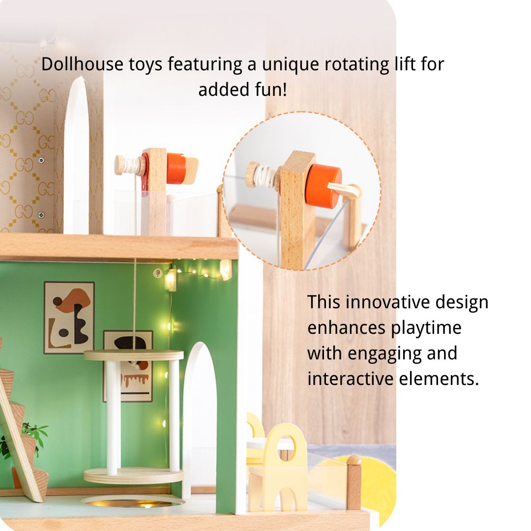 82.5cm Deluxe Light-Up Dollhouse