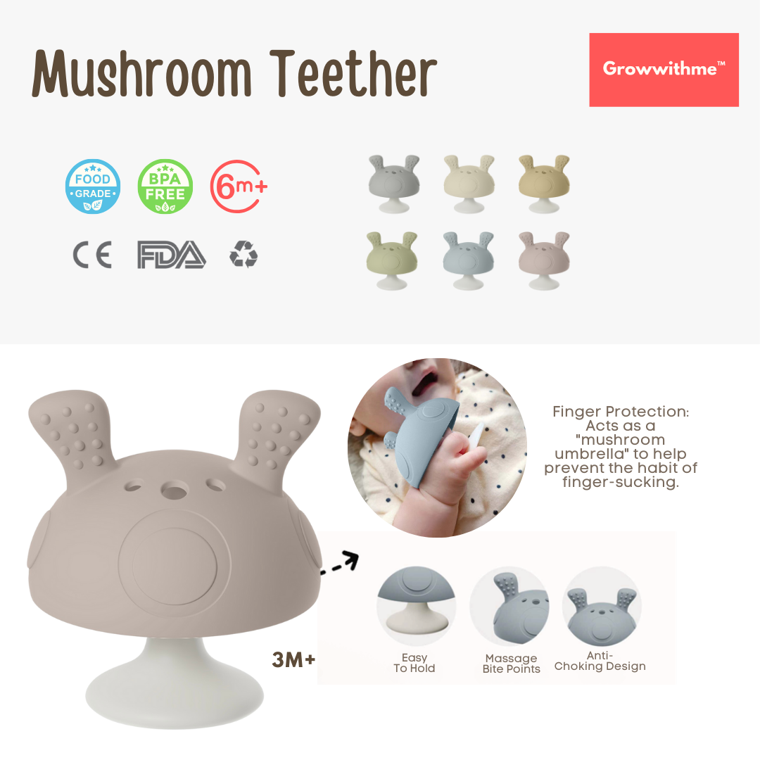 Growwithme™ Silicone Mushroom Teether