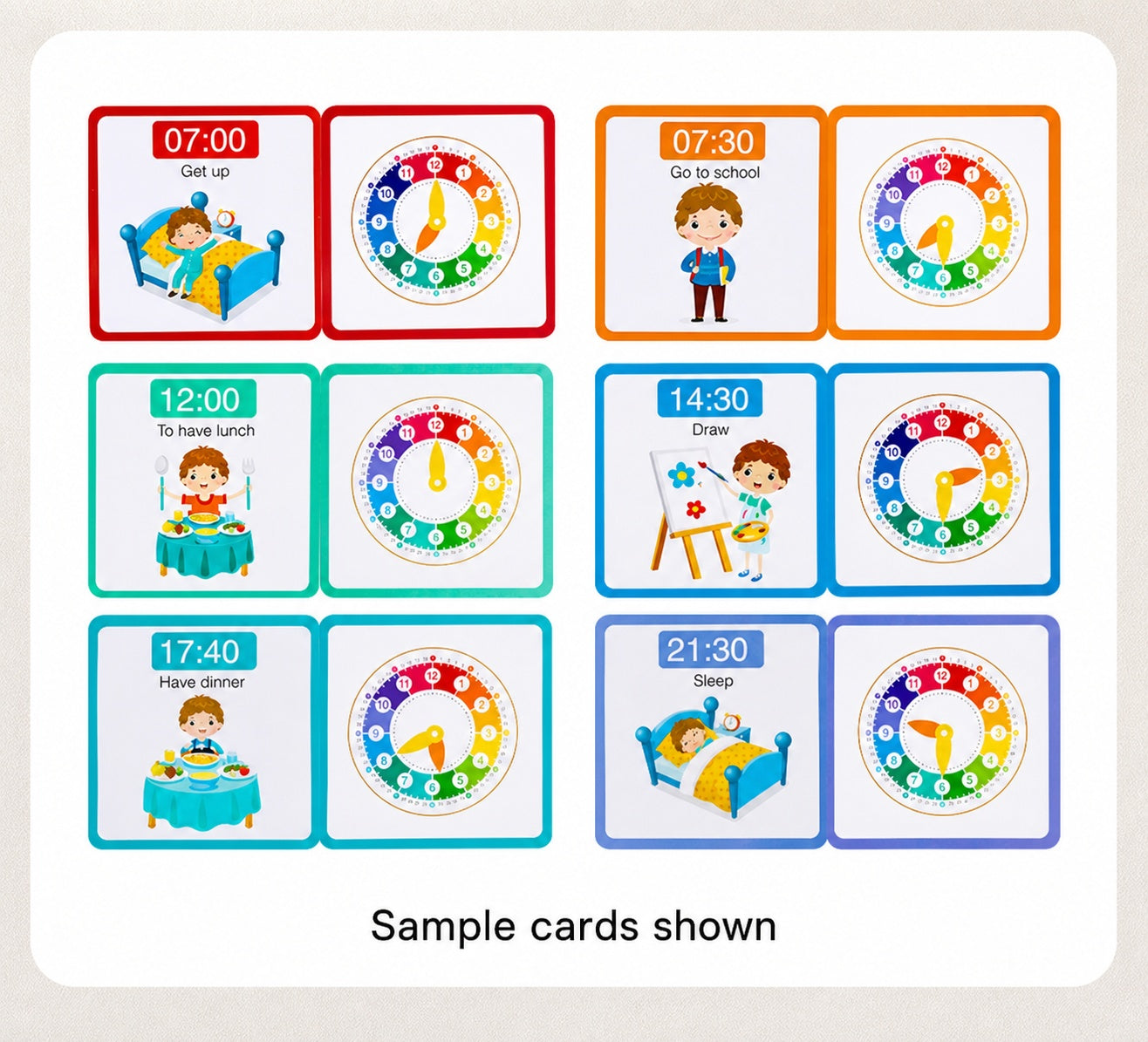 Clock & Finger Counting Arithmetic Learning Board with Stand