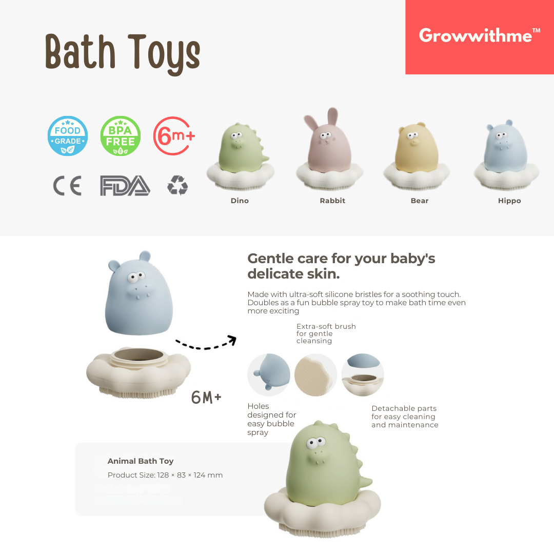 Growwithme™ Silicone Animal Bath Toys