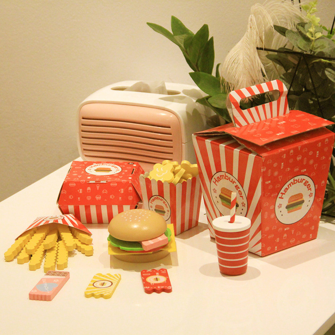 Pretend Play Burger Set