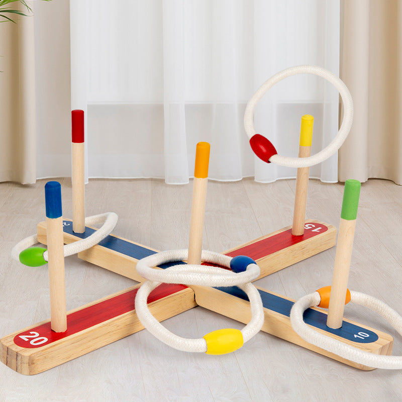 Wooden Ring Toss Sensory Integration Training Game