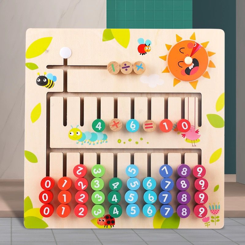 Colorful Sliding Number Calculation Board