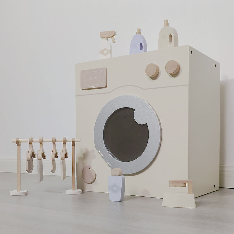 Wooden Washing Machine Toy Set