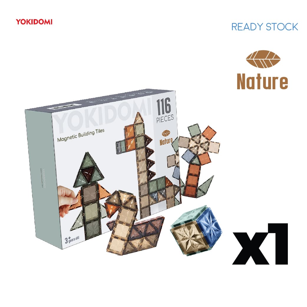 [YokiDomi] Magnetic Building Tiles Natural 116ocs