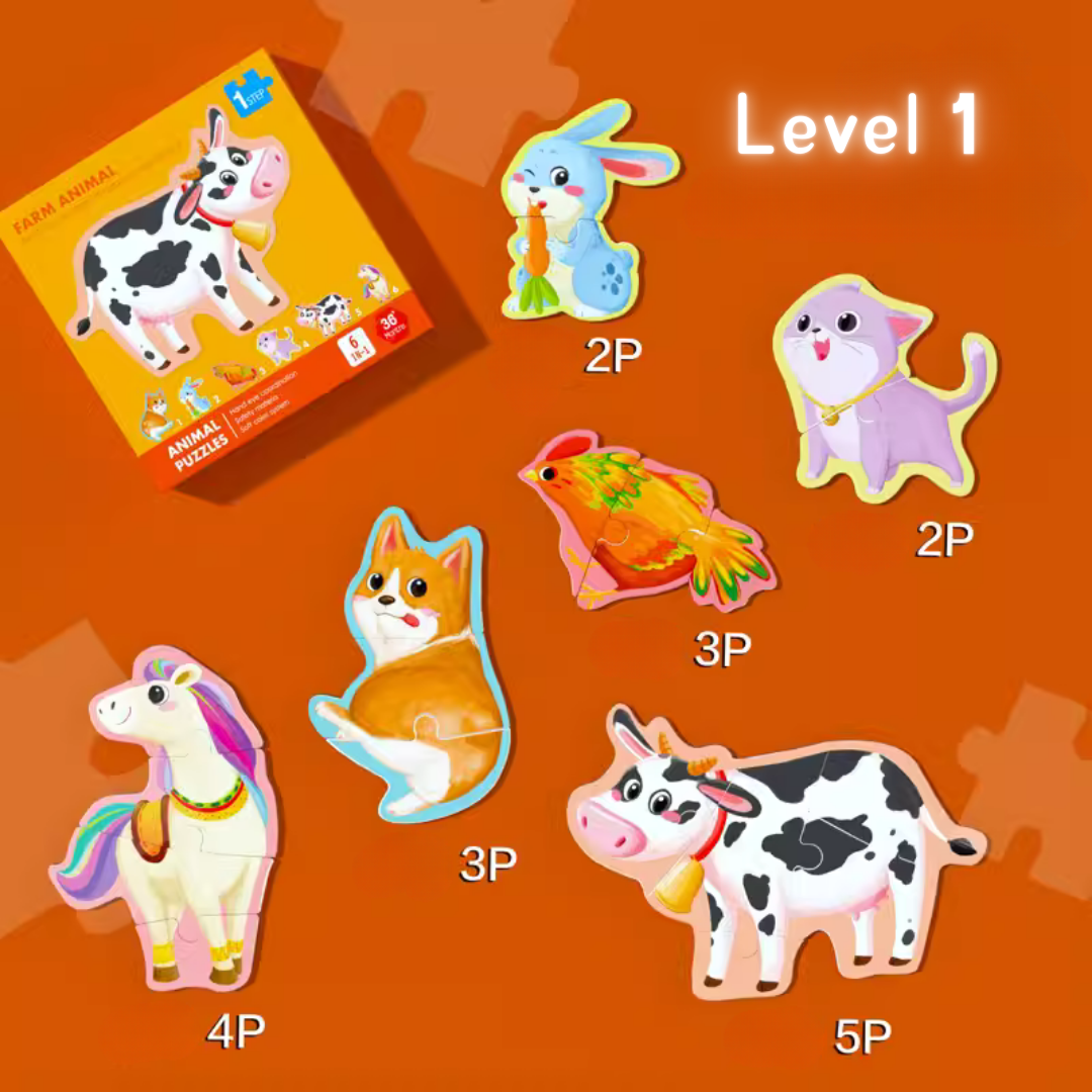 Farm Animals Puzzle - Level 1