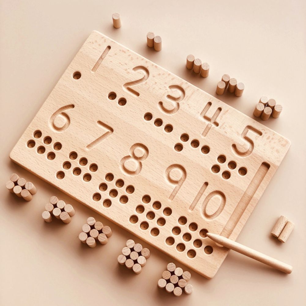 Wooden Number Counting and Writing Board