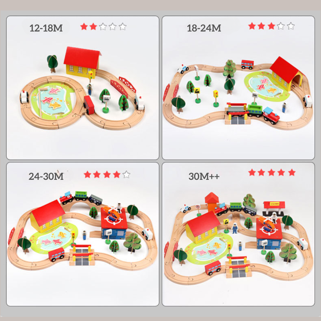 70 pcs Manual Train Track Set