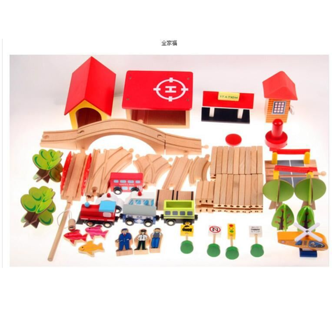 69 pcs Korean Manual Train Track Set