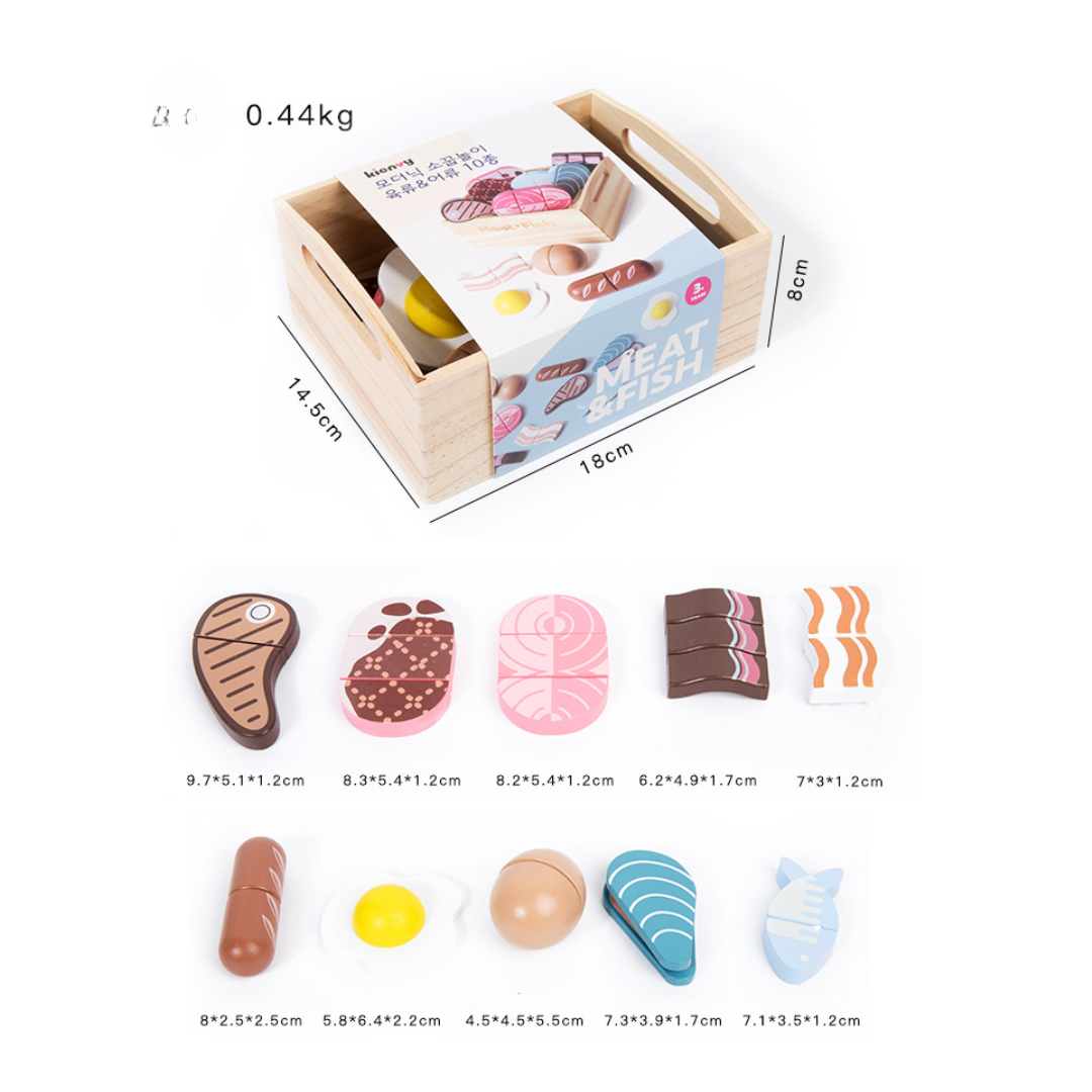 Wooden Farm & Sea Meat Box