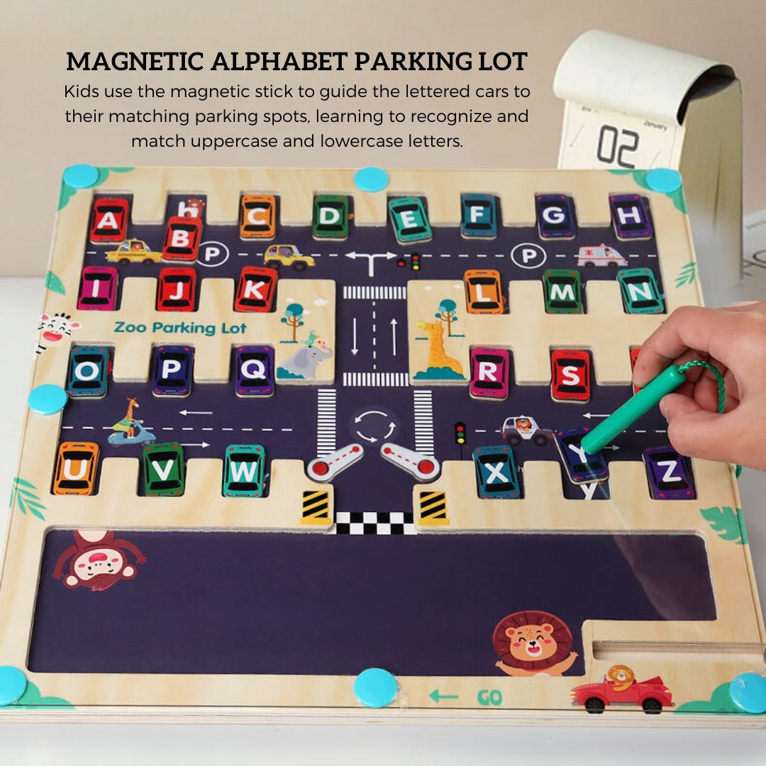 Magnetic Alphabet Zoo Parking Lot