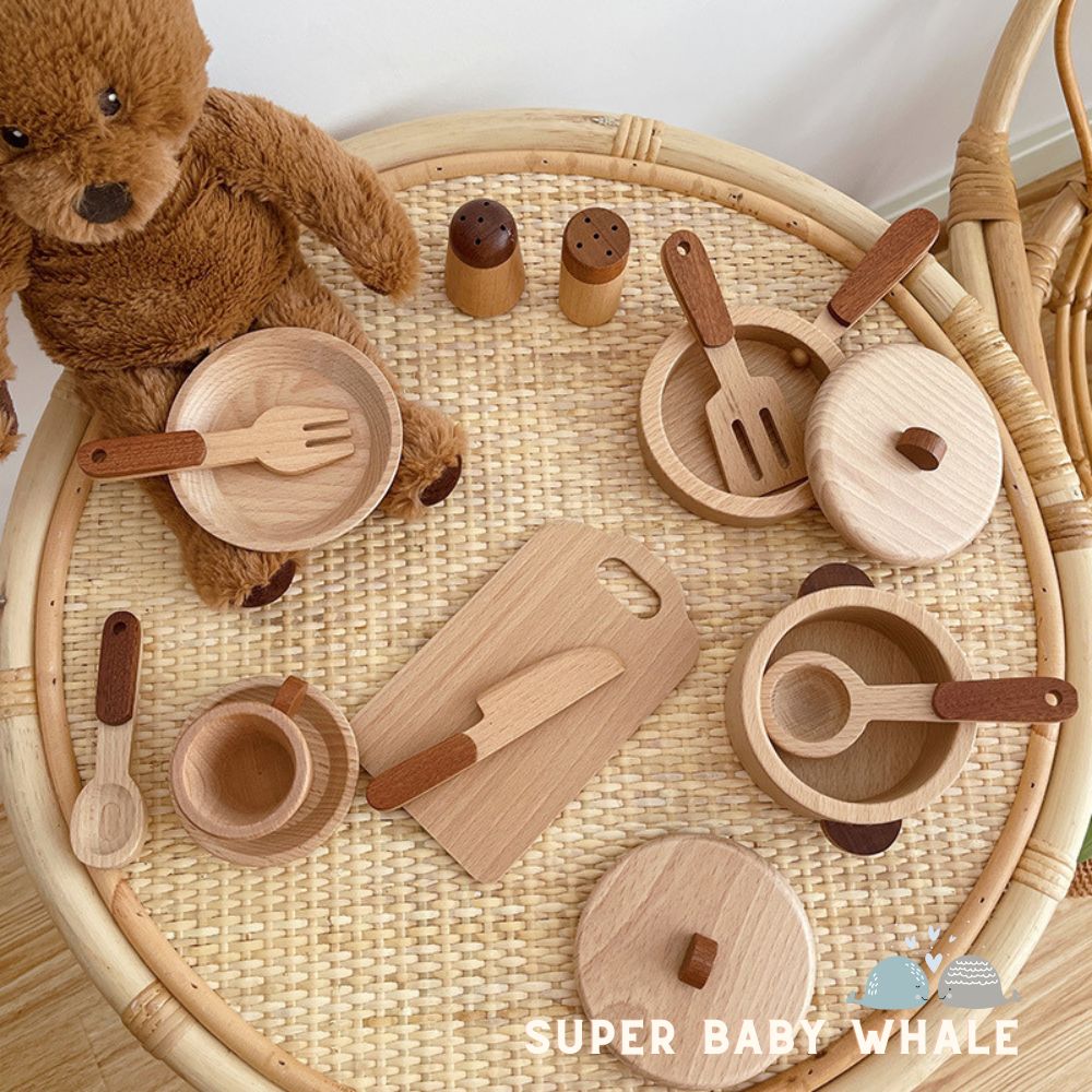 Wooden Kitchen Play Set