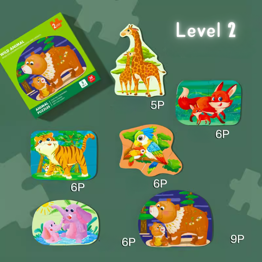 Wild Animals Puzzle - Level 2