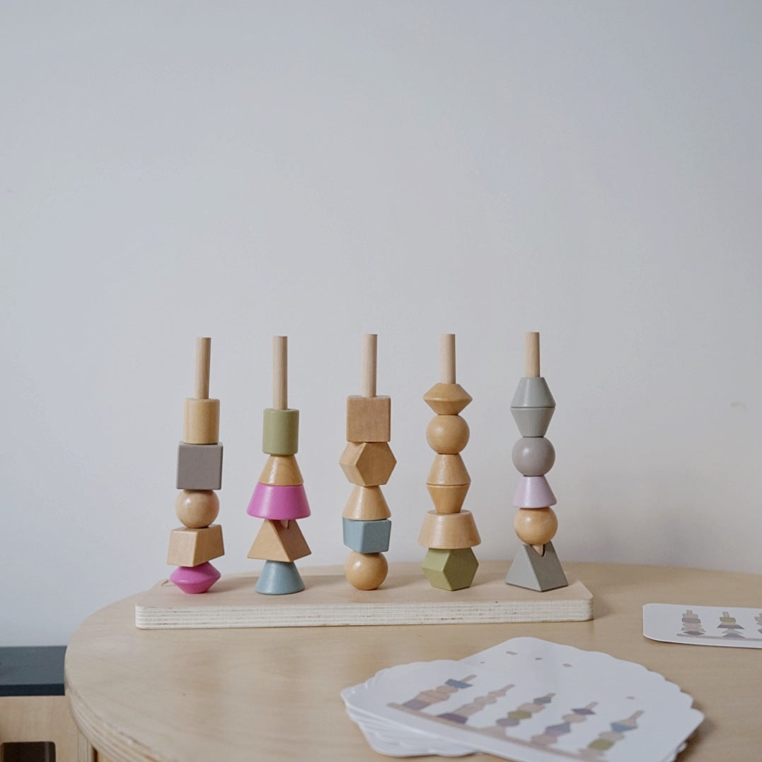 Wooden Shape Stacker Toys