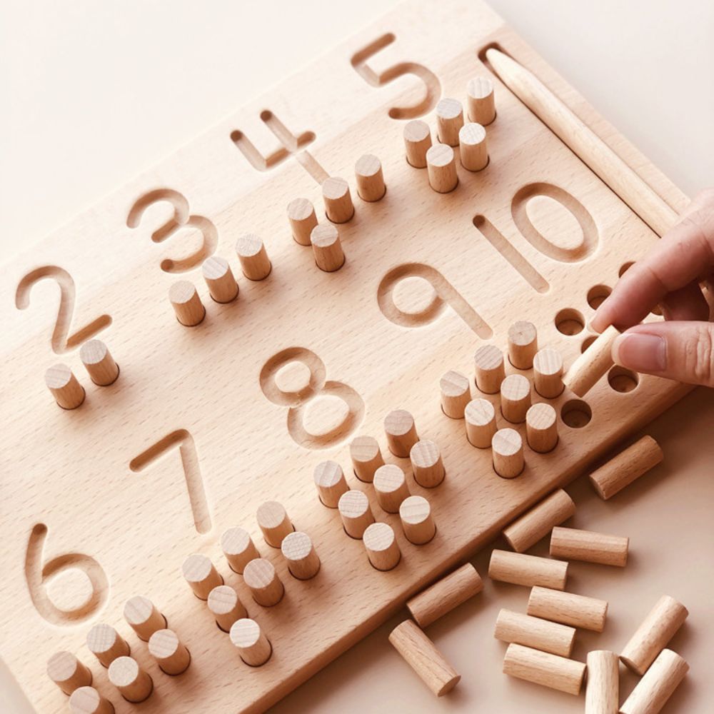 Wooden Number Counting and Writing Board