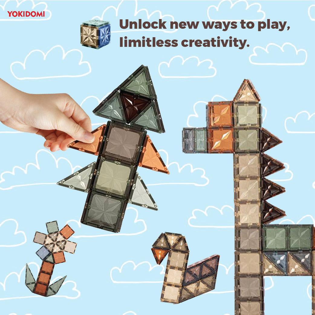 [YokiDomi] Magnetic Building Tiles Natural 116ocs