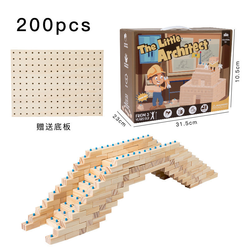 Little Architect Wooden Building Blocks