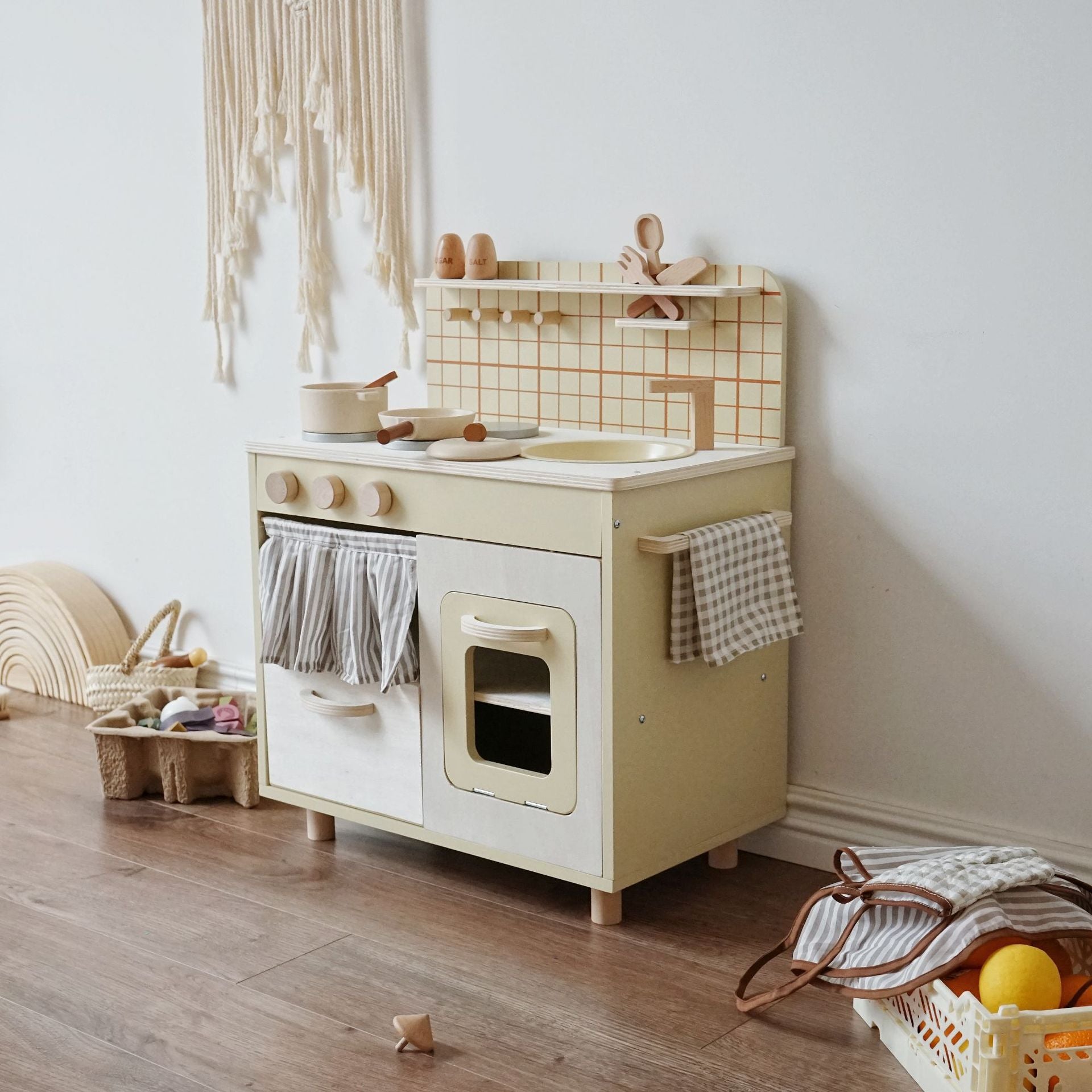 Wooden Kitchen Play Set