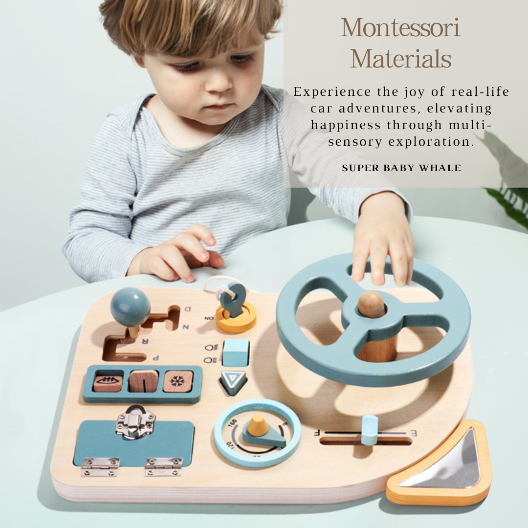 Montessori Interactive Busy Board - Steering Wheel