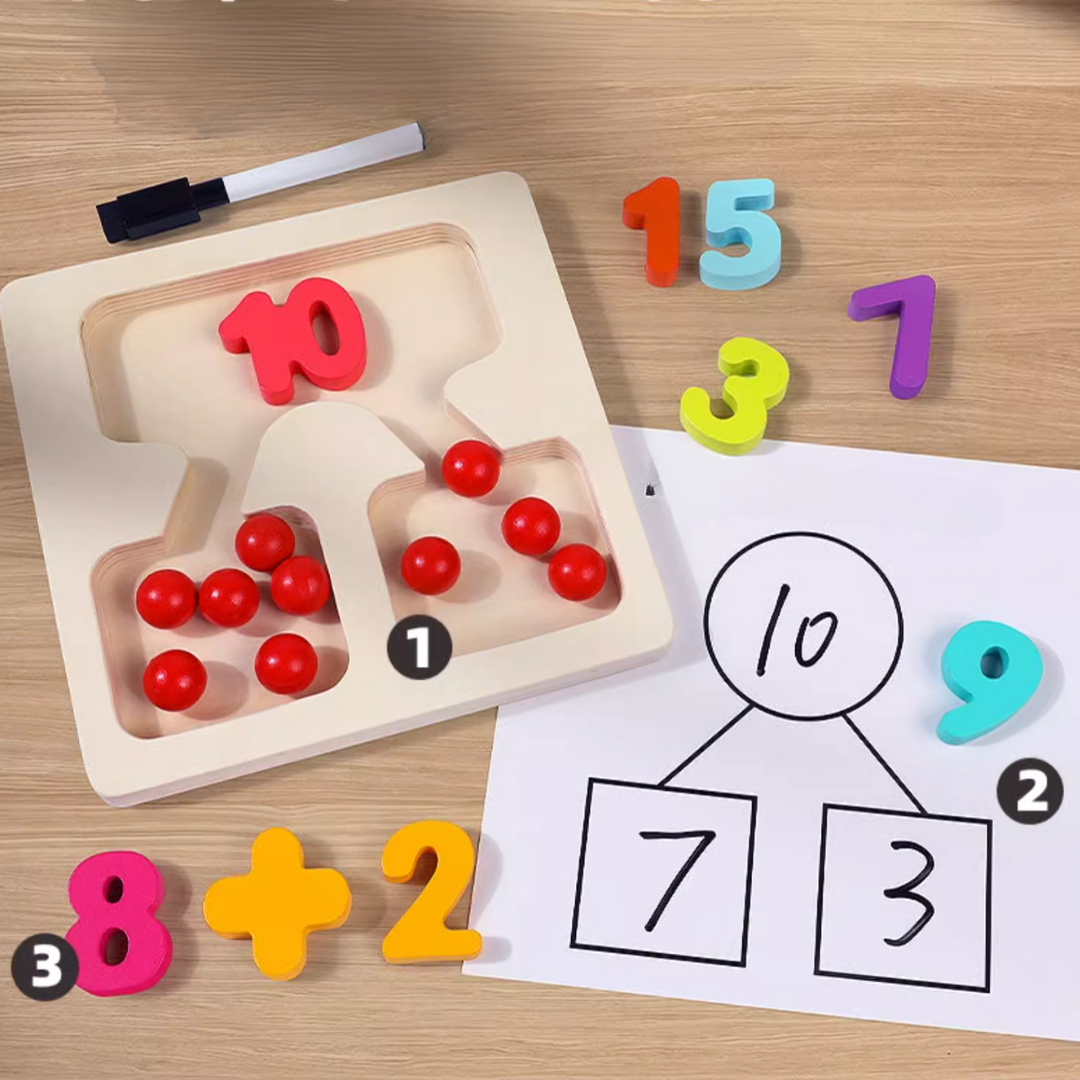 Math Learning Puzzle Board