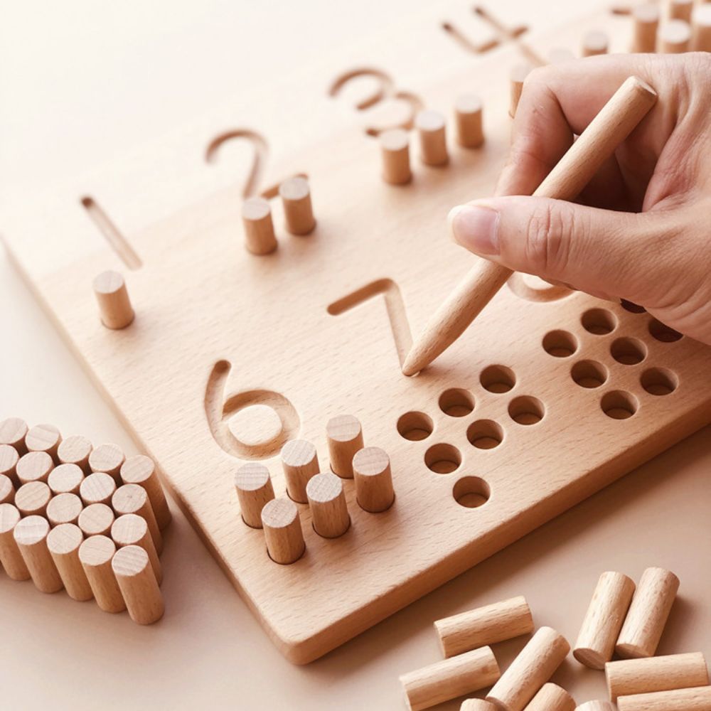 Wooden Number Counting and Writing Board