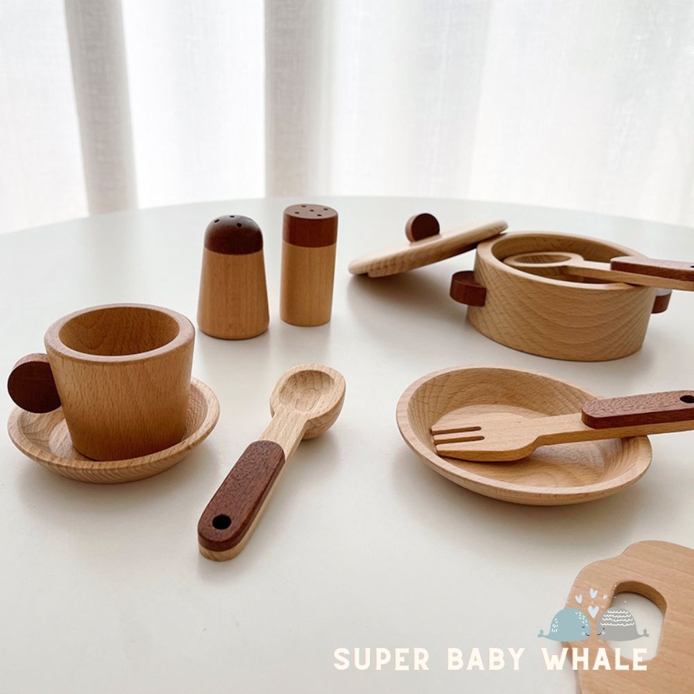 Wooden Kitchen Play Set