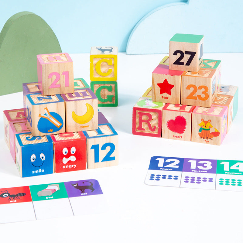 Montessori Alphabet & Number Learning Block Set