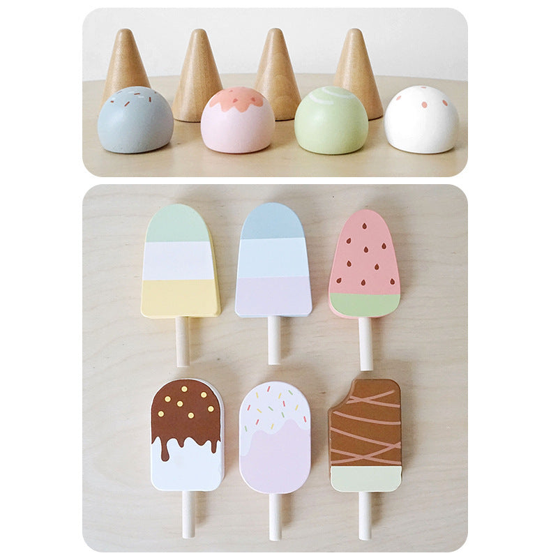 Wooden Ice Cream Set