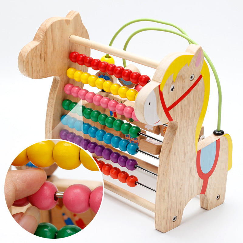 Wooden Abacus Horse Toy