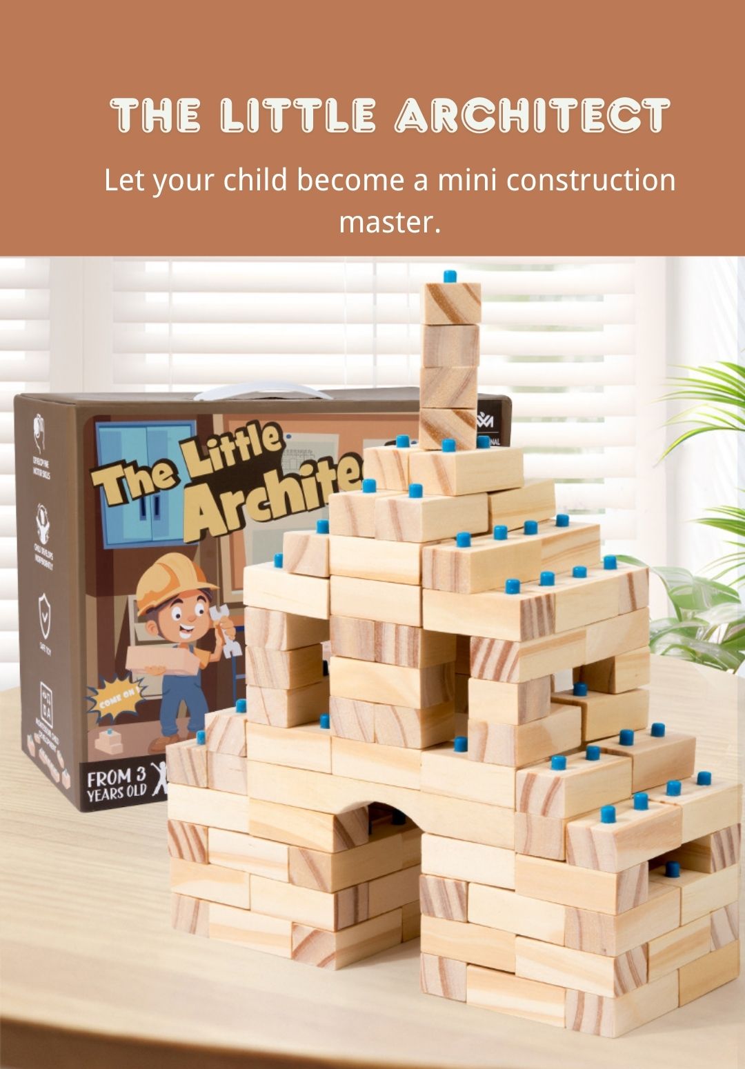 Little Architect Wooden Building Blocks