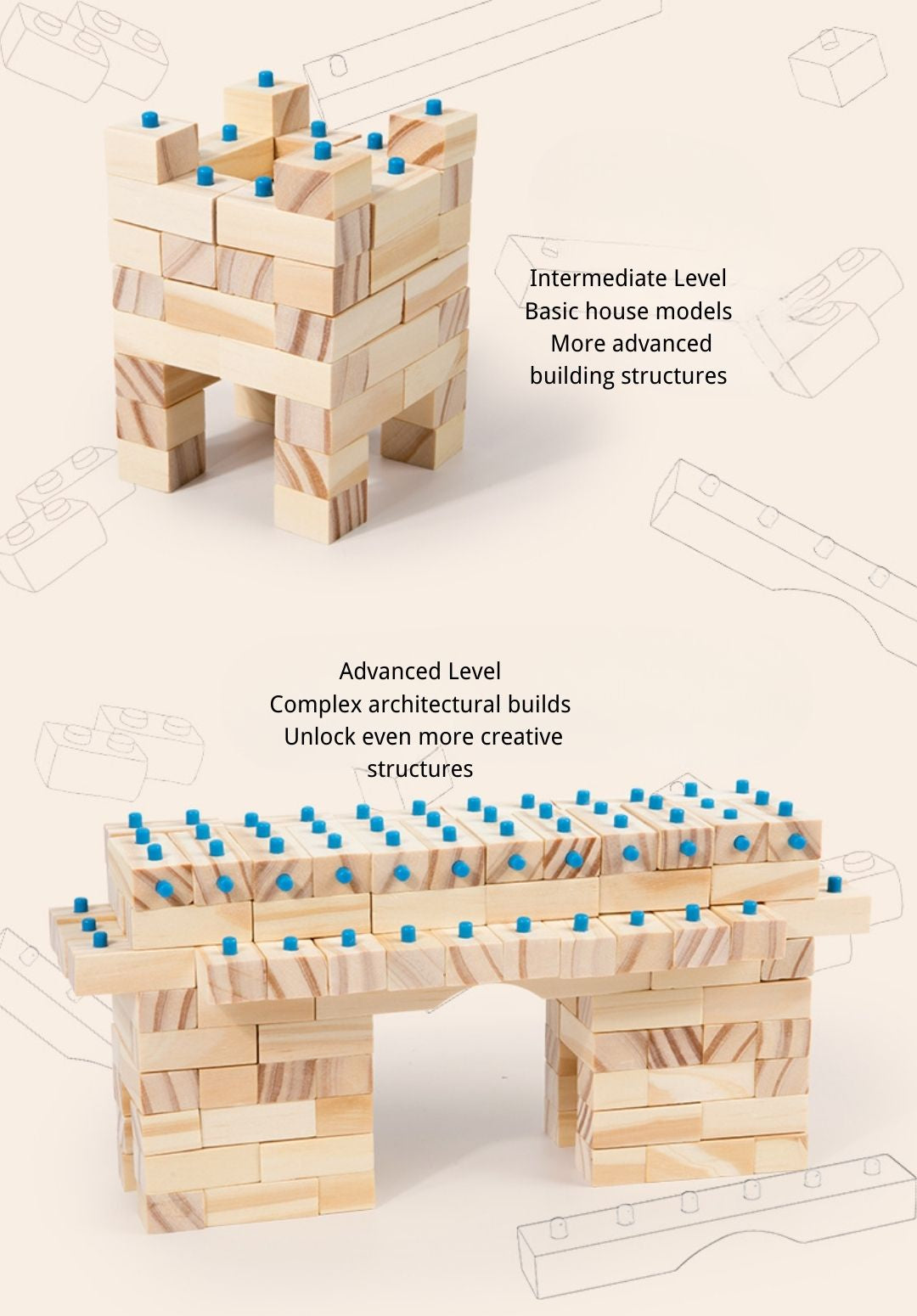 Little Architect Wooden Building Blocks