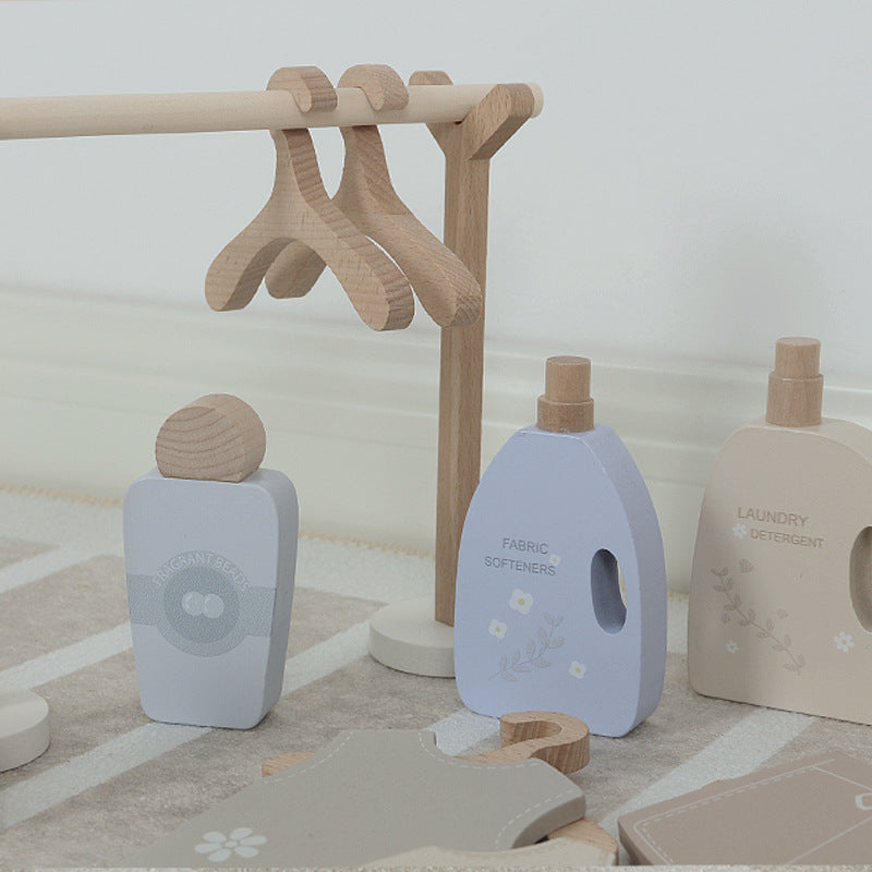 Wooden Washing Machine Toy Set