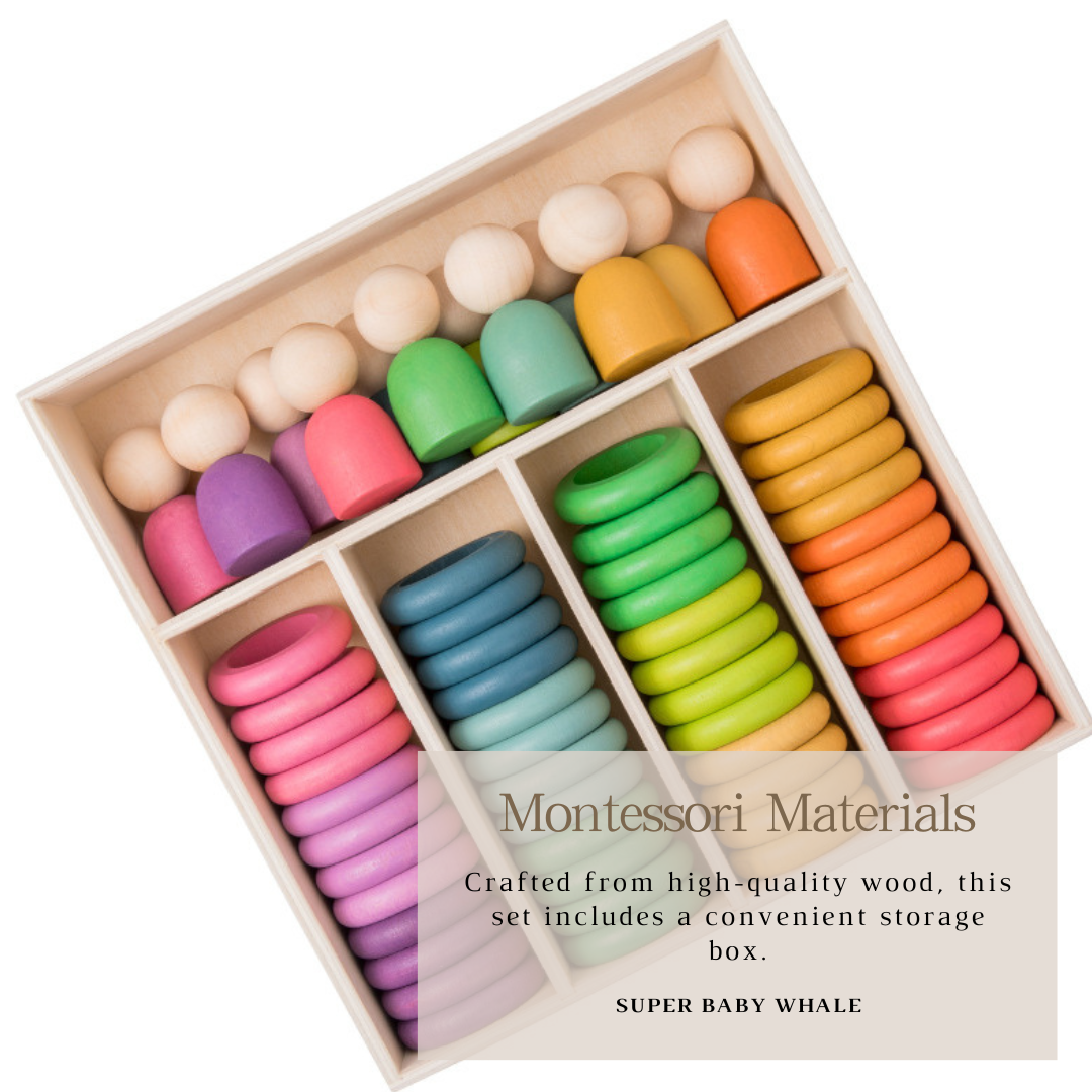 Montessori 12 Color Rainbow Friends Building Blocks