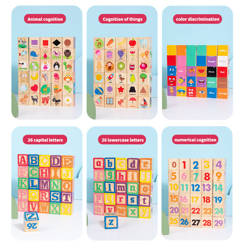 Montessori Alphabet & Number Learning Block Set