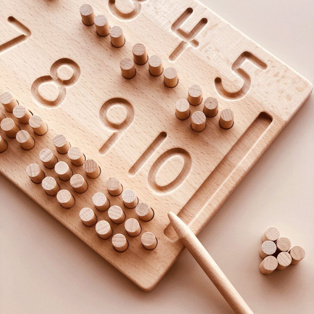 Wooden Number Counting and Writing Board