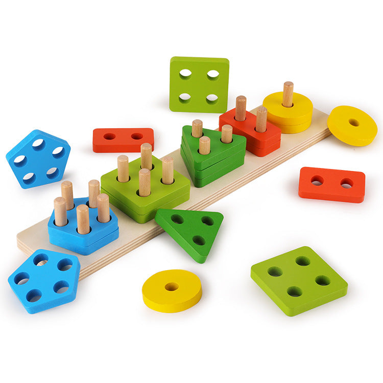 Geometric Shape Stacking and Building Toy