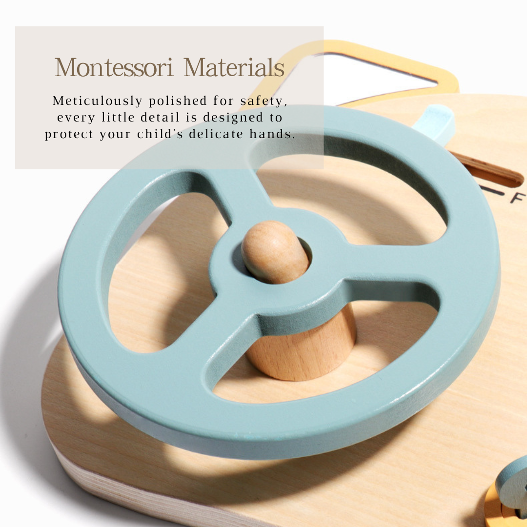 Montessori Interactive Busy Board - Steering Wheel