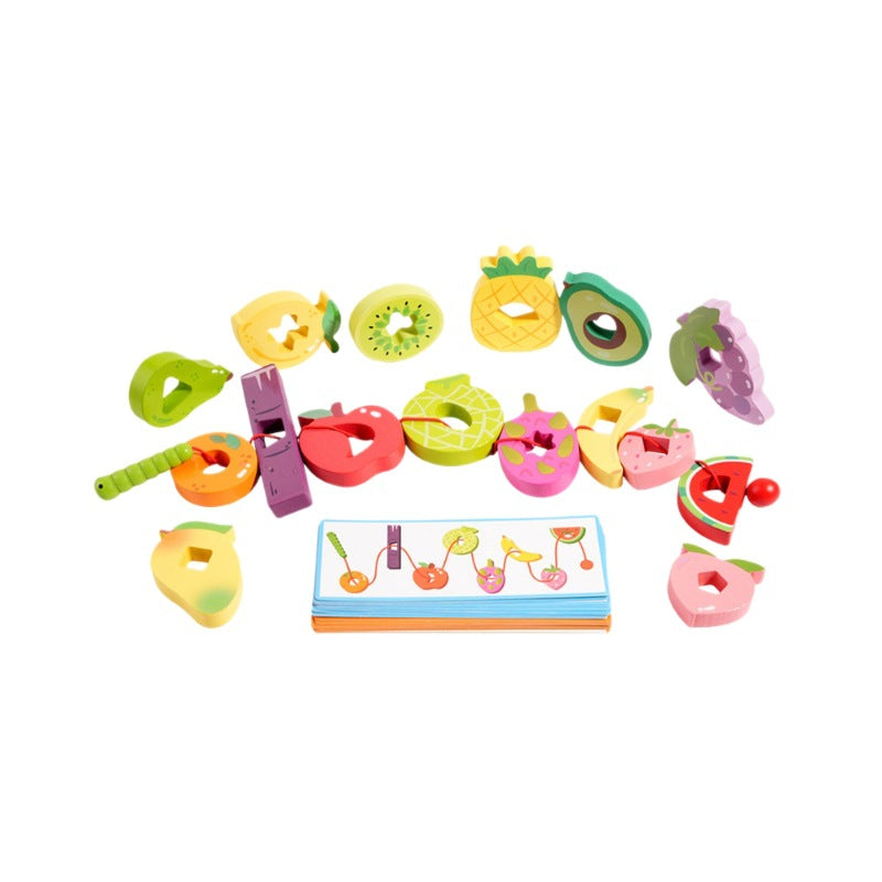 Montessori Fruit Lacing & Sequencing Game