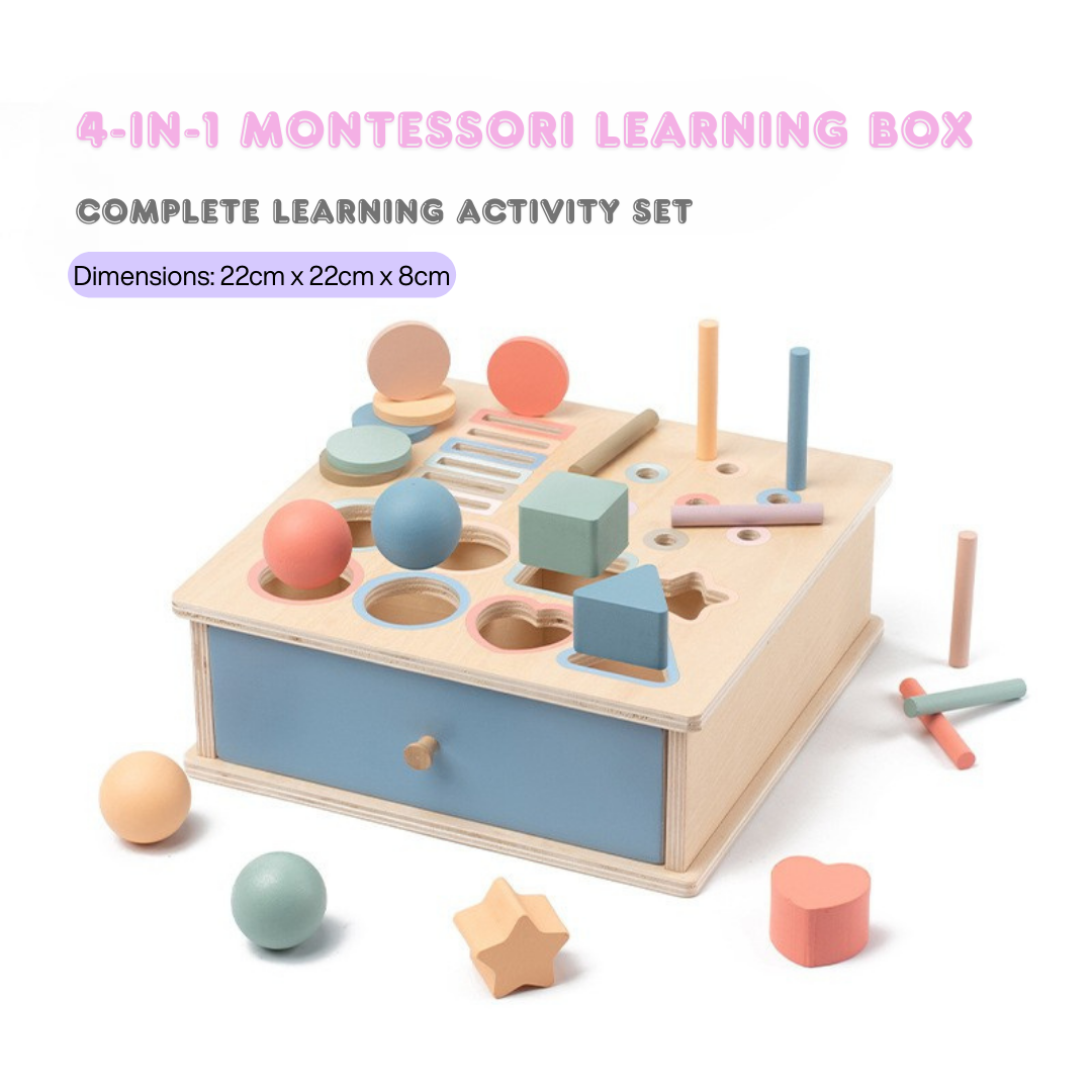 4-in-1 Montessori Learning Activity Box