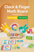 Clock & Finger Counting Arithmetic Learning Board with Stand