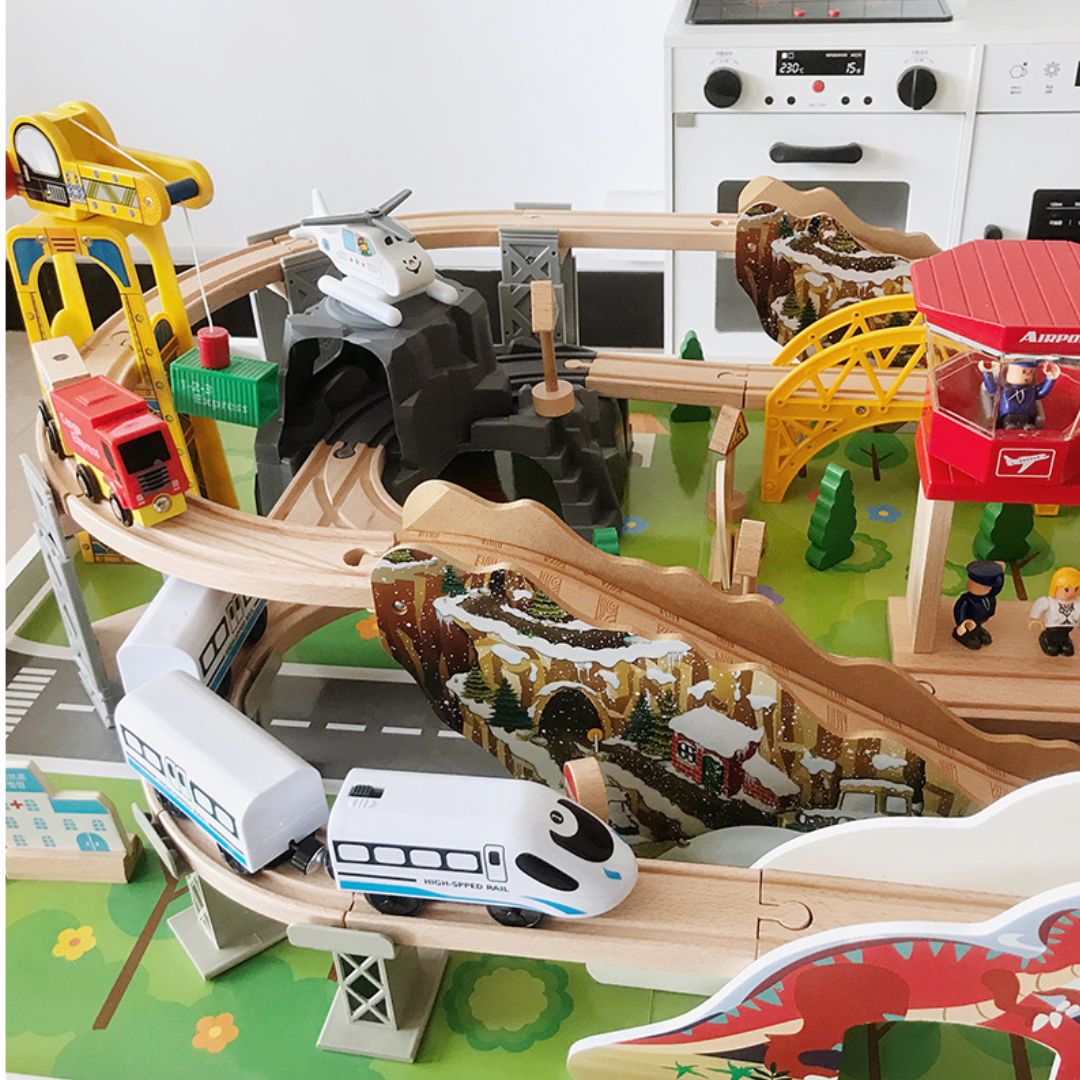 110 pcs Korean Electric Train Track Set (Table Not Included)