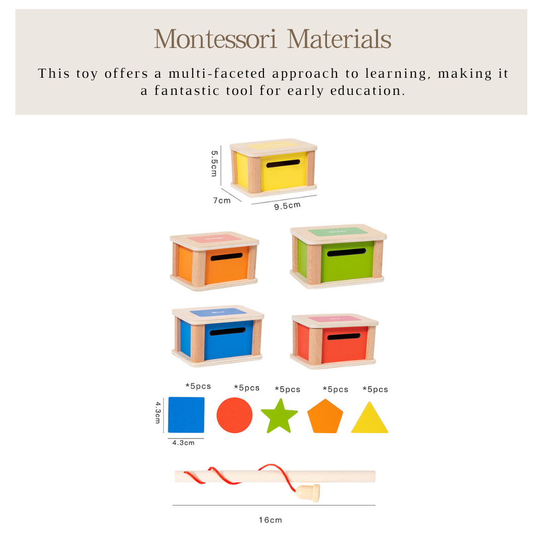 Montessori Early Education Color Sorting and Shape Matching Coin Box